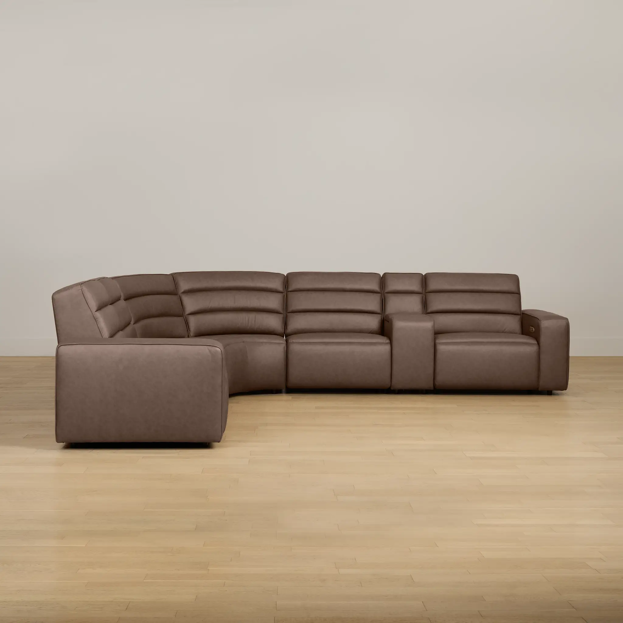 Sawyer Dark Brown Micro Medium Triple Power 2-arm Sectional Sawyer Dark Brown Micro Medium Triple Power 2-arm Sectional