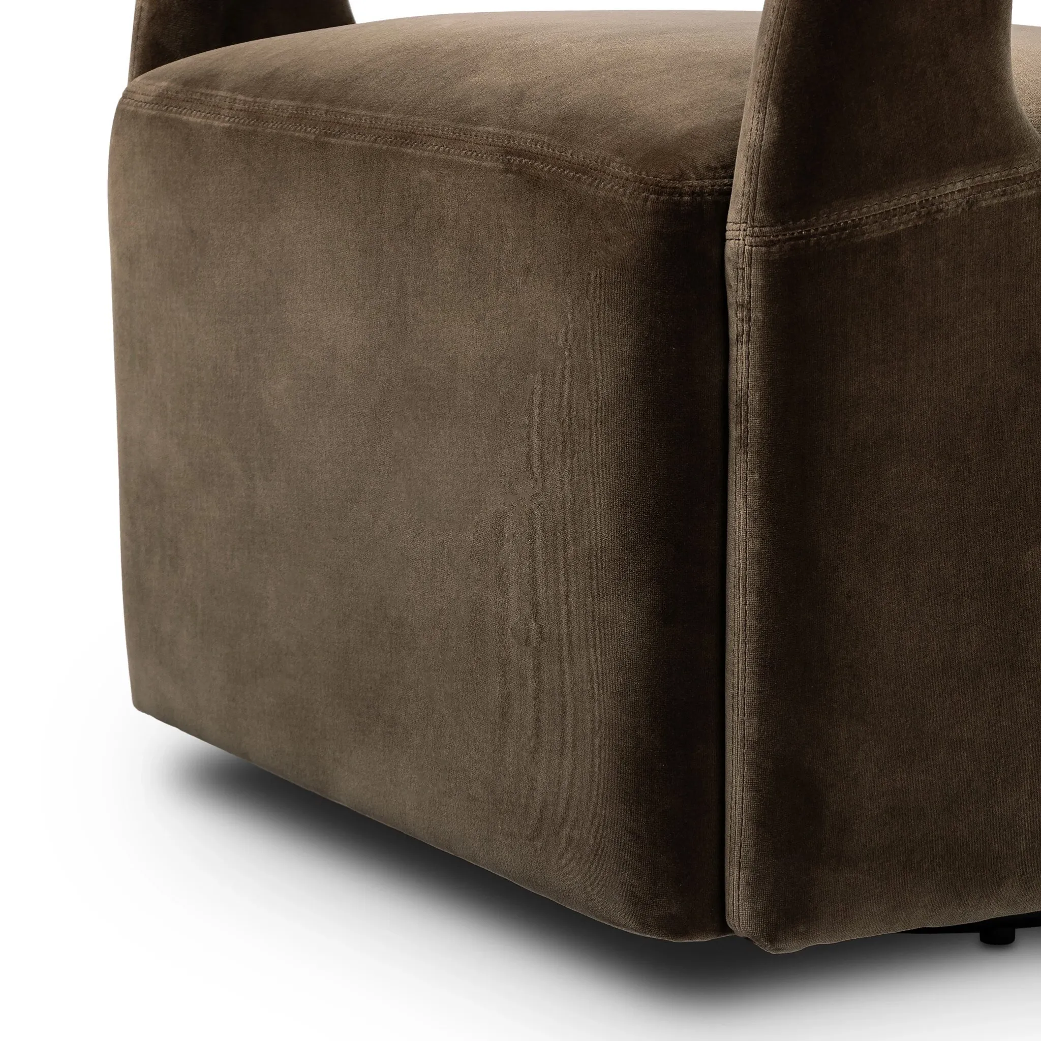 Four Hands Hawkins Brown Velvet Accent Chair