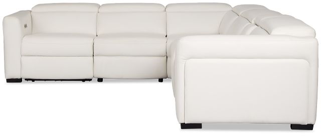 Melody White Micro Medium Triple Power 2-arm Sectional