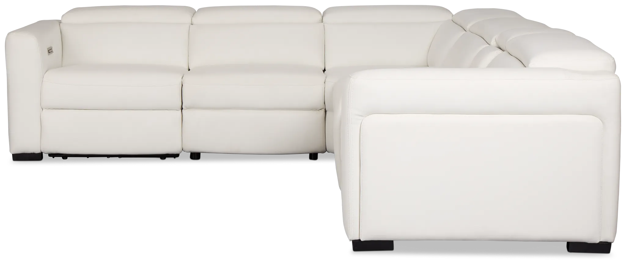 Melody White Micro Medium Triple Power 2-arm Sectional