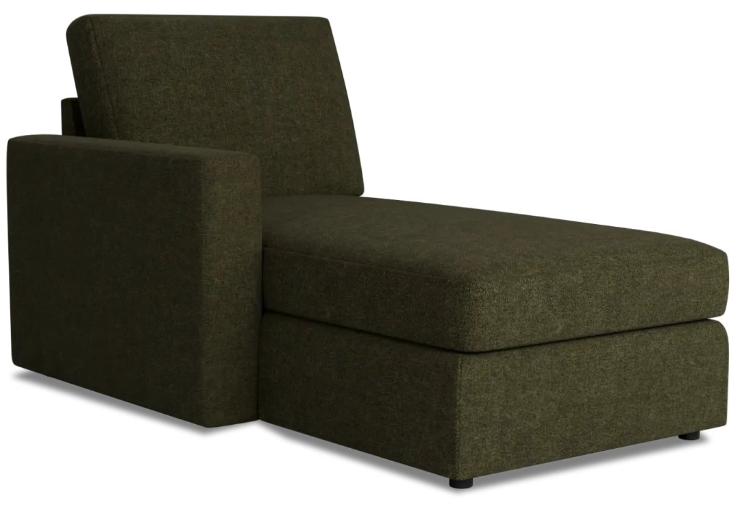 Citymod Green Fabric Left Chaise