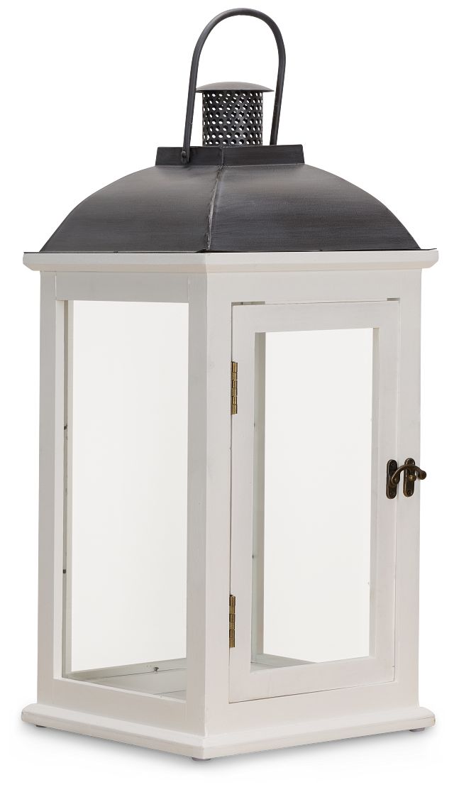 Greensville White Large Lantern