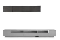 Vancouver 134" Gray Dk Gray 6-piece Left Modular Entertainment Wall