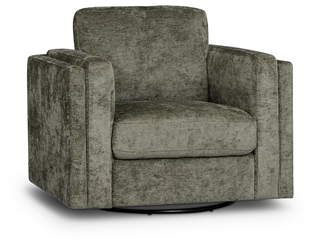 Farren Dark Green Fabric Swivel Chair Farren Dark Green Fabric Swivel Chair