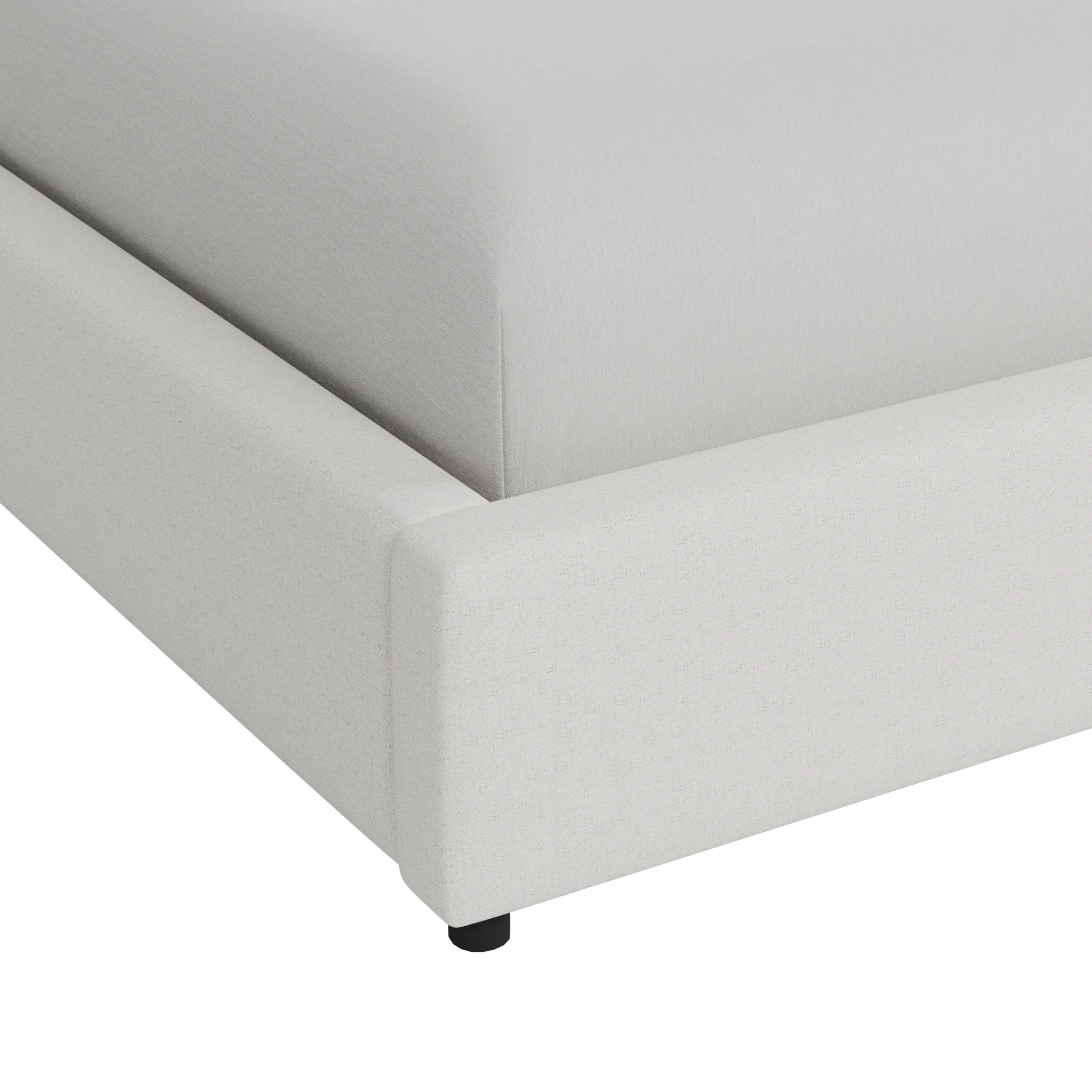 Grayton Natural Beauty Beige 54" Upholstered Platform Bed