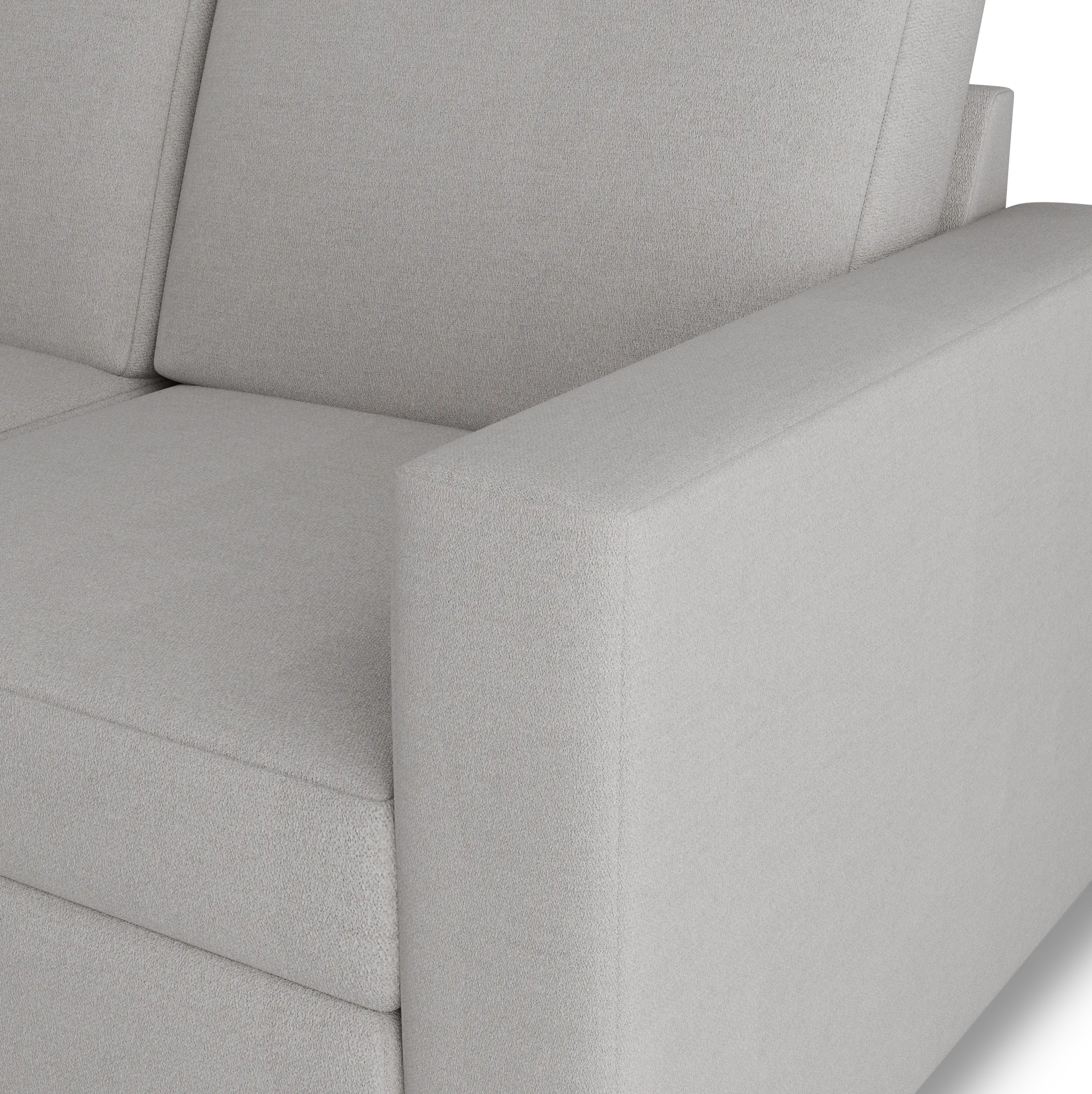 Citymod Light Gray Fabric Small Two-arm Sectional