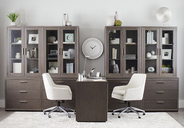 large desk wall unit