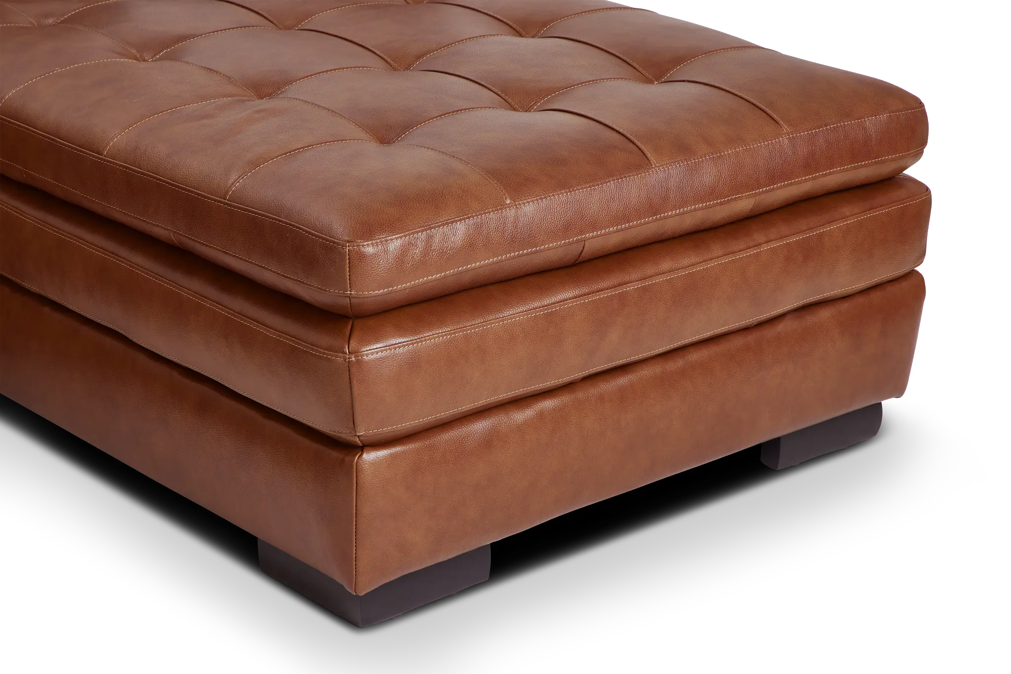 Braden Medium Brown Leather Small Right Chaise Sectional Braden Medium Brown Leather Small Right Chaise Sectional