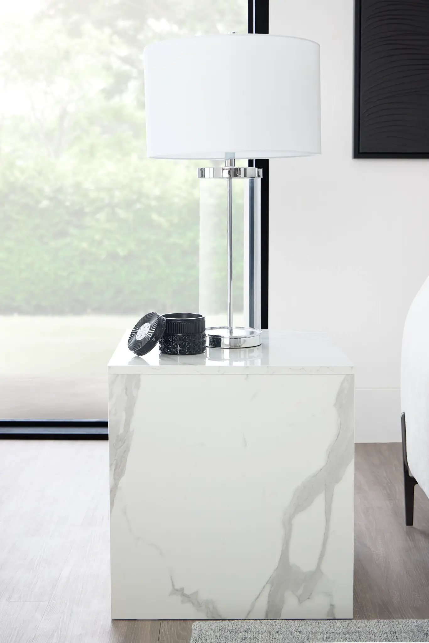 Modena White Square End Table Modena White Square End Table