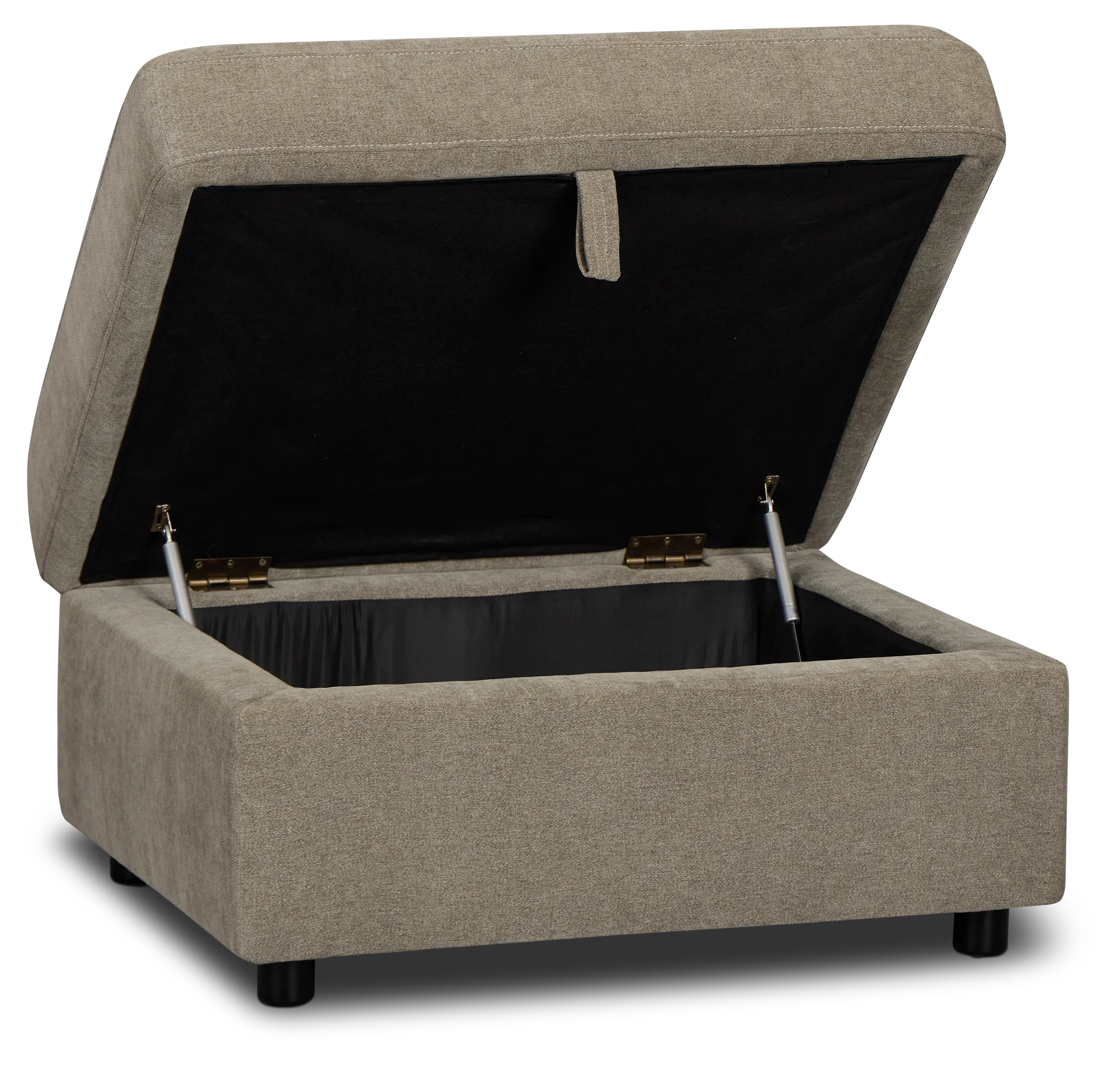 Addie Gray Fabric Storage Ottoman
