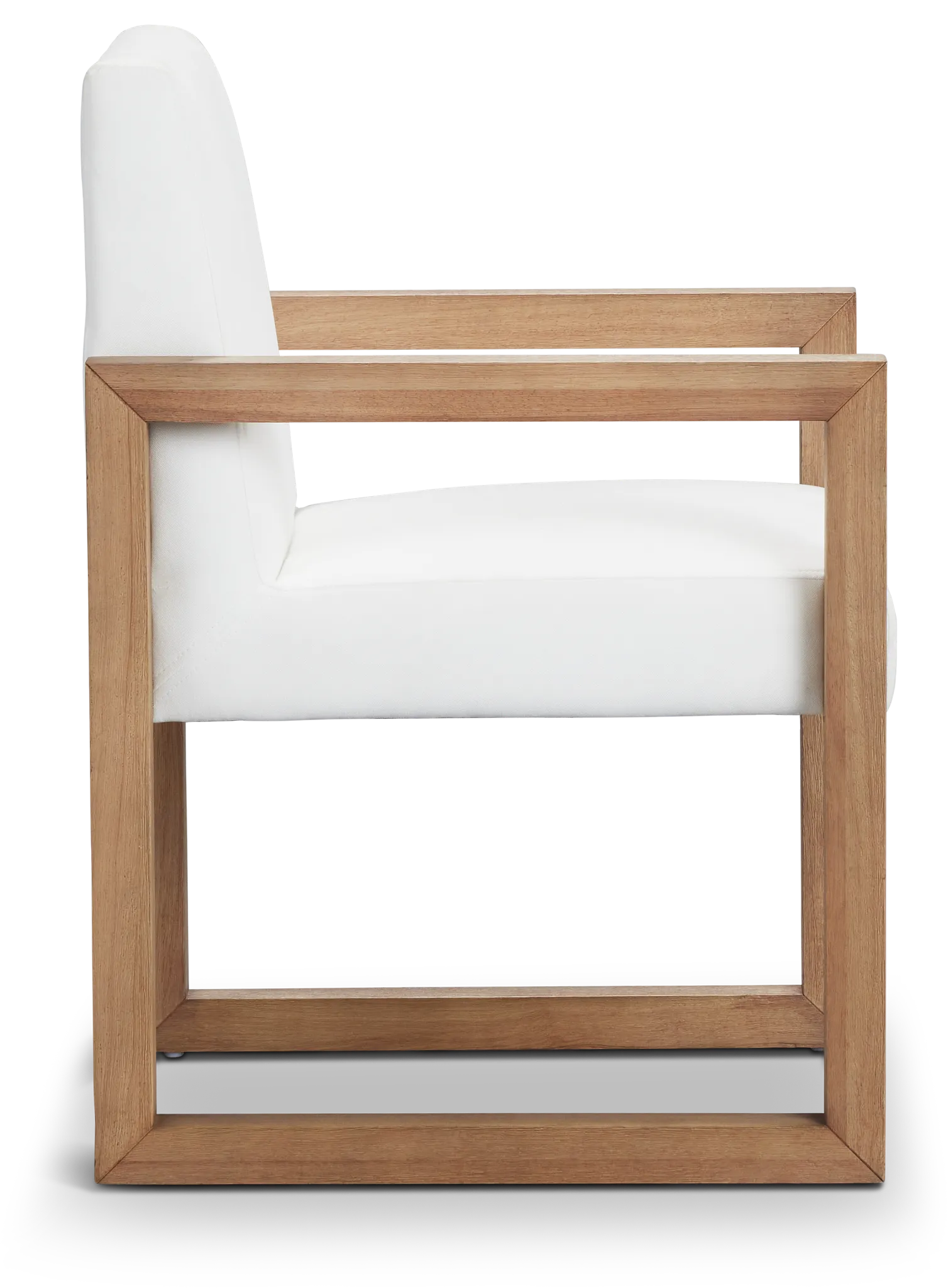 Haven White Upholstered Arm Chair