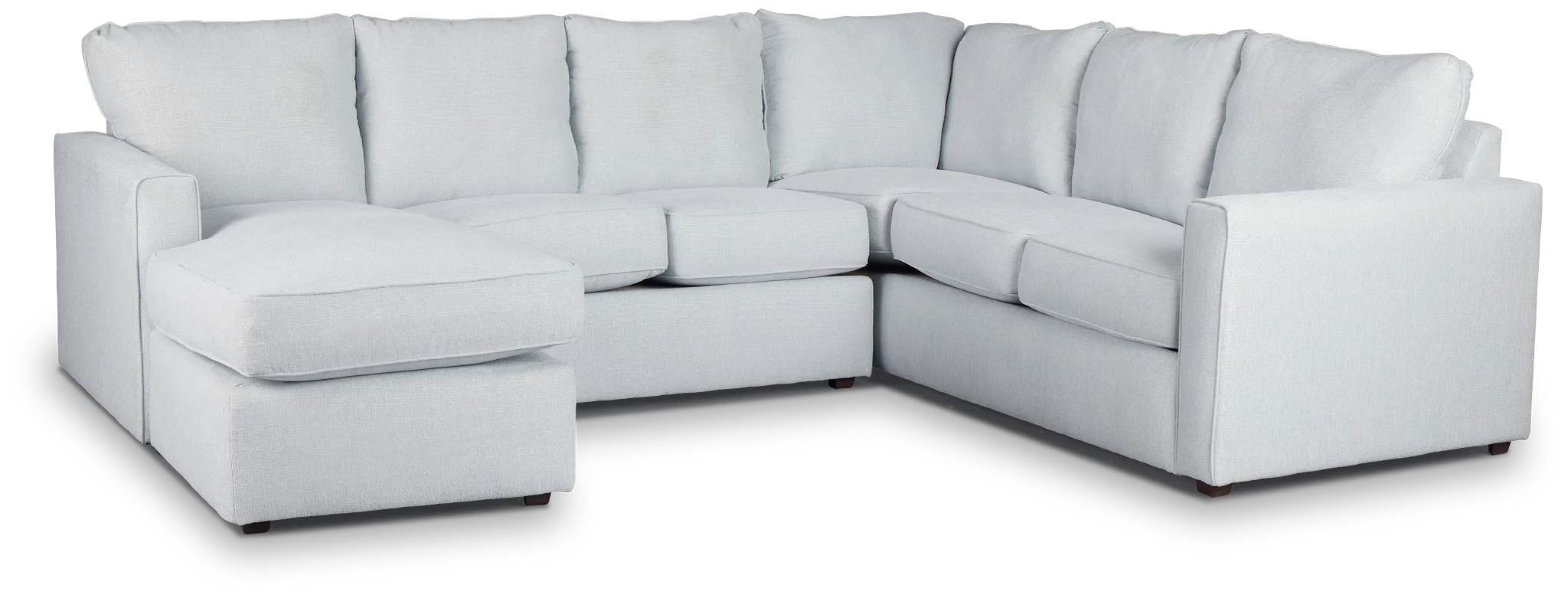 Avalon Light Blue Fabric Left Chaise Sectional