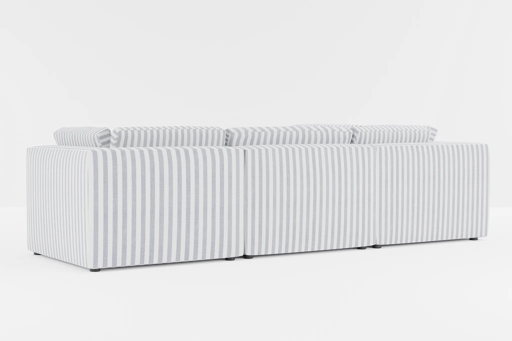 Destin Sea Lane Dark Blue Fabric 4-piece Modular Sectional