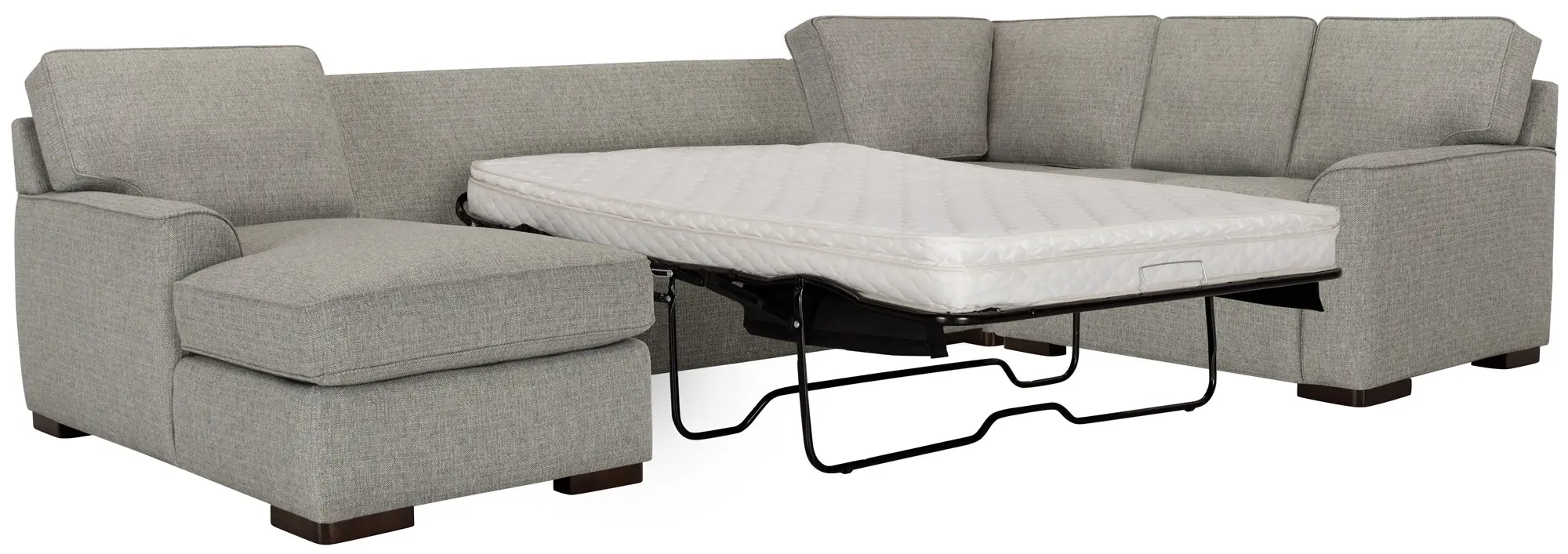 Austin Gray Fabric Left Chaise Innerspring Sleeper Sectional Austin Gray Fabric Left Chaise Innerspring Sleeper Sectional