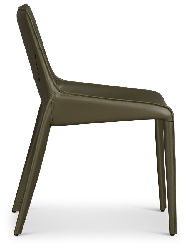 Wayne Dark Green Upholstered Side Chair