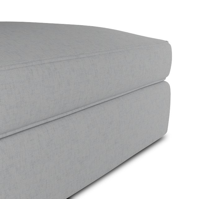 Siesta Delray Pewter Fabric Ottoman