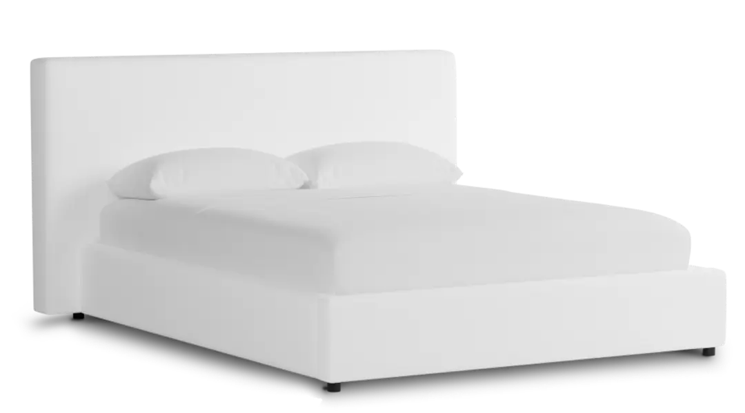 Grayton Peyton White 44" Upholstered Platform Bed Grayton Peyton White 44" Upholstered Platform Bed