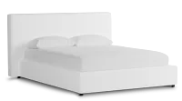 Grayton Peyton White 44" Upholstered Platform Bed