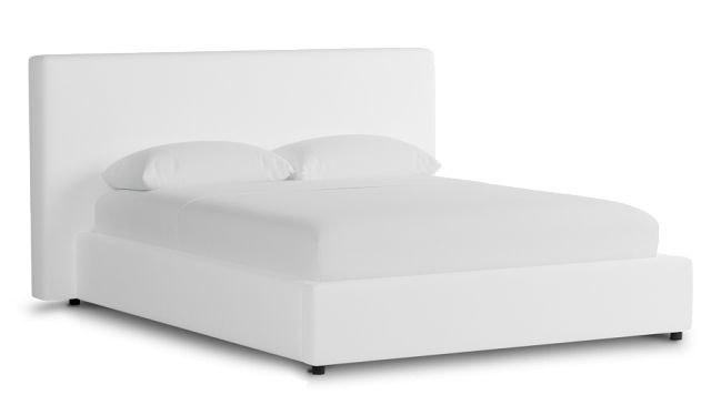 Grayton Peyton White 44" Upholstered Platform Bed