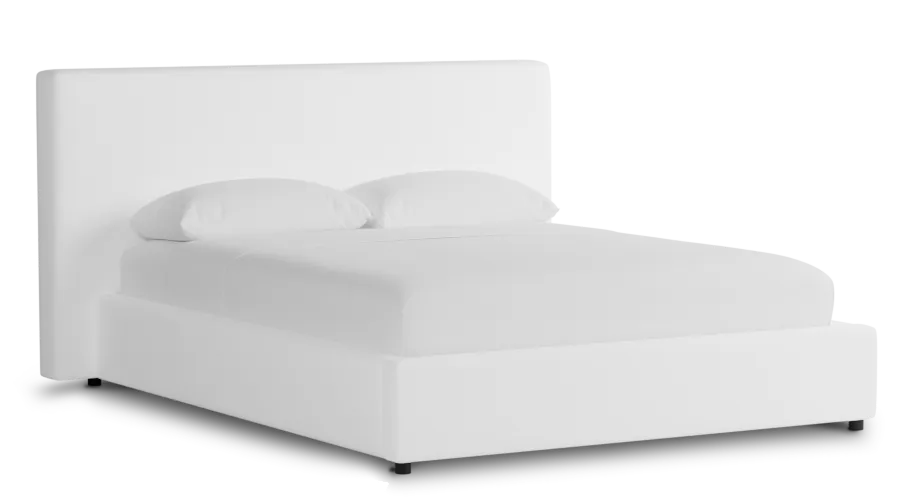 Grayton Peyton White 44" Upholstered Platform Bed
