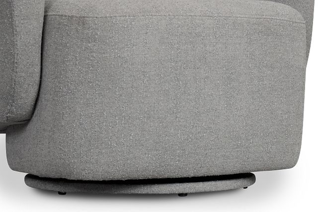Celeste Light Gray Fabric Swivel Accent Chair