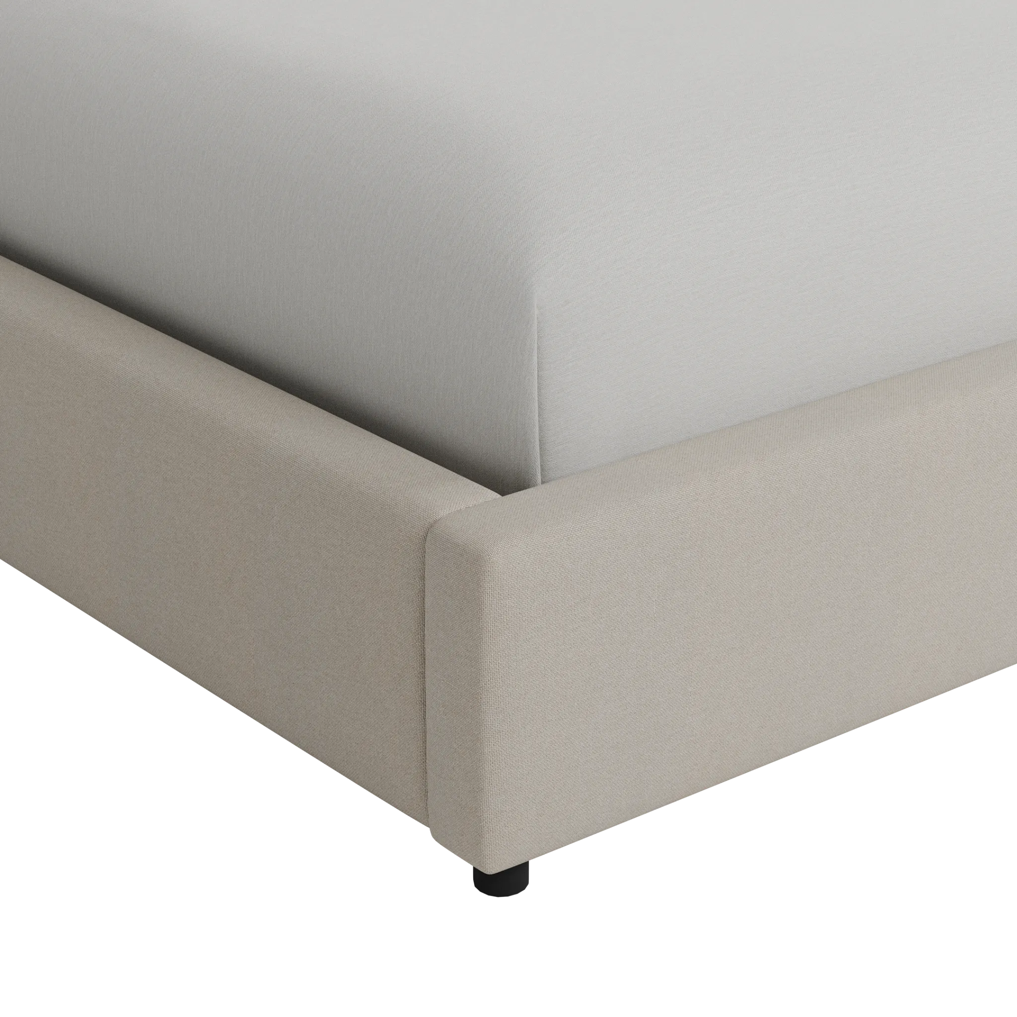 Grayton Suave Beige 54" Upholstered Platform Bed