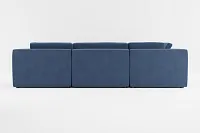 Destin Revenue Dark Blue Fabric 8-piece Modular Sectional