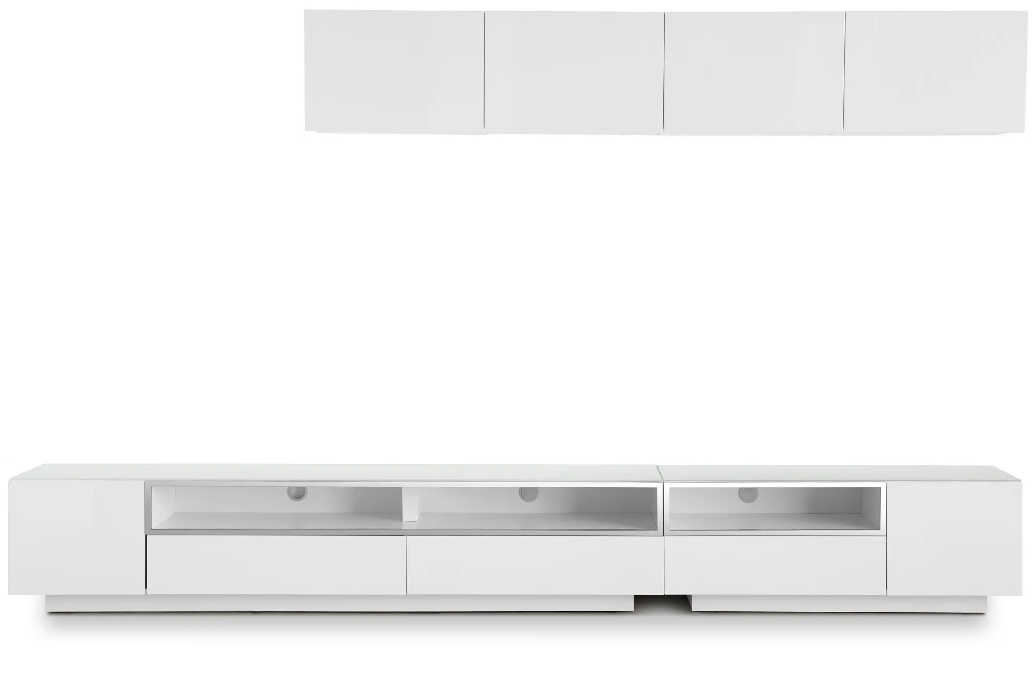 Vancouver 134" White 6-piece Right Modular Entertainment Wall Vancouver 134" White 6-piece Right Modular Entertainment Wall