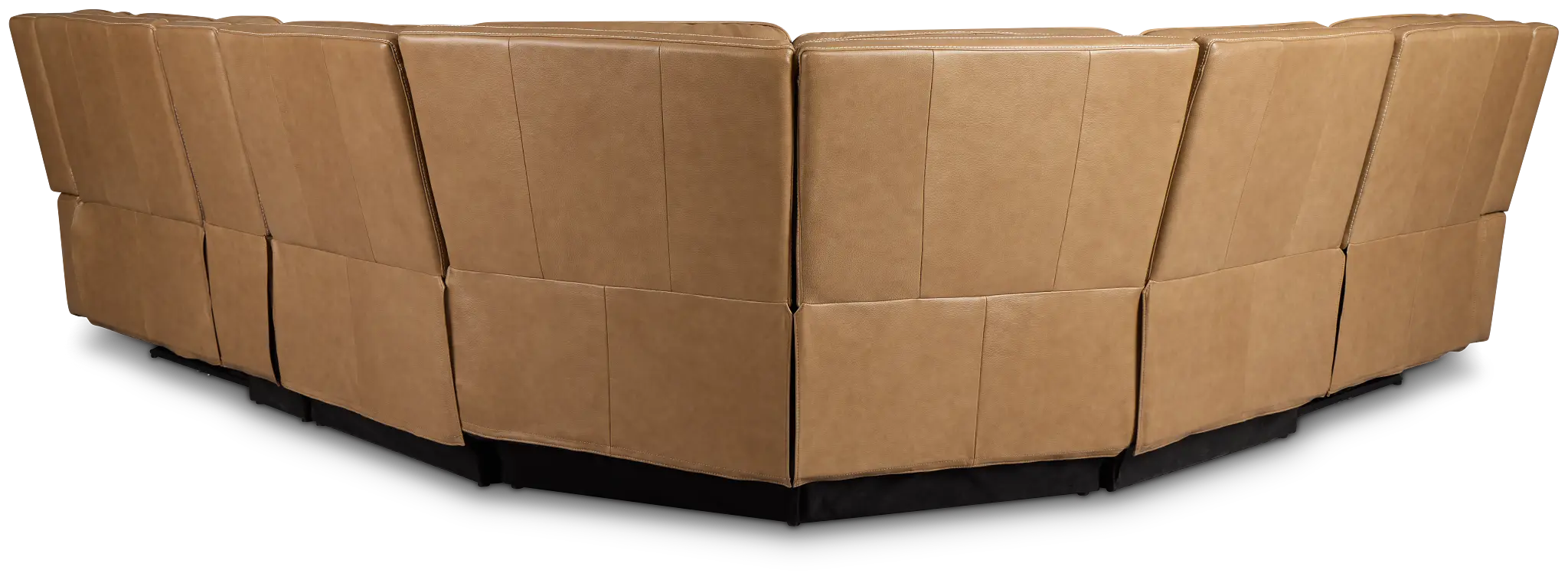 Jasper Light Brown Leather Medium Dual Power 2-arm Reclining Sectional Jasper Light Brown Leather Medium Dual Power 2-arm Reclining Sectional