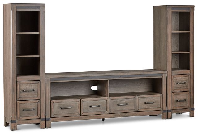 Lancaster Mid Tone 72" Entertainment Wall