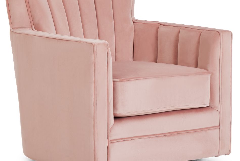 pink leather chair