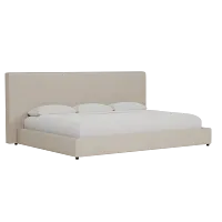 Grayton Peyton Beige 54" Upholstered Platform Bed