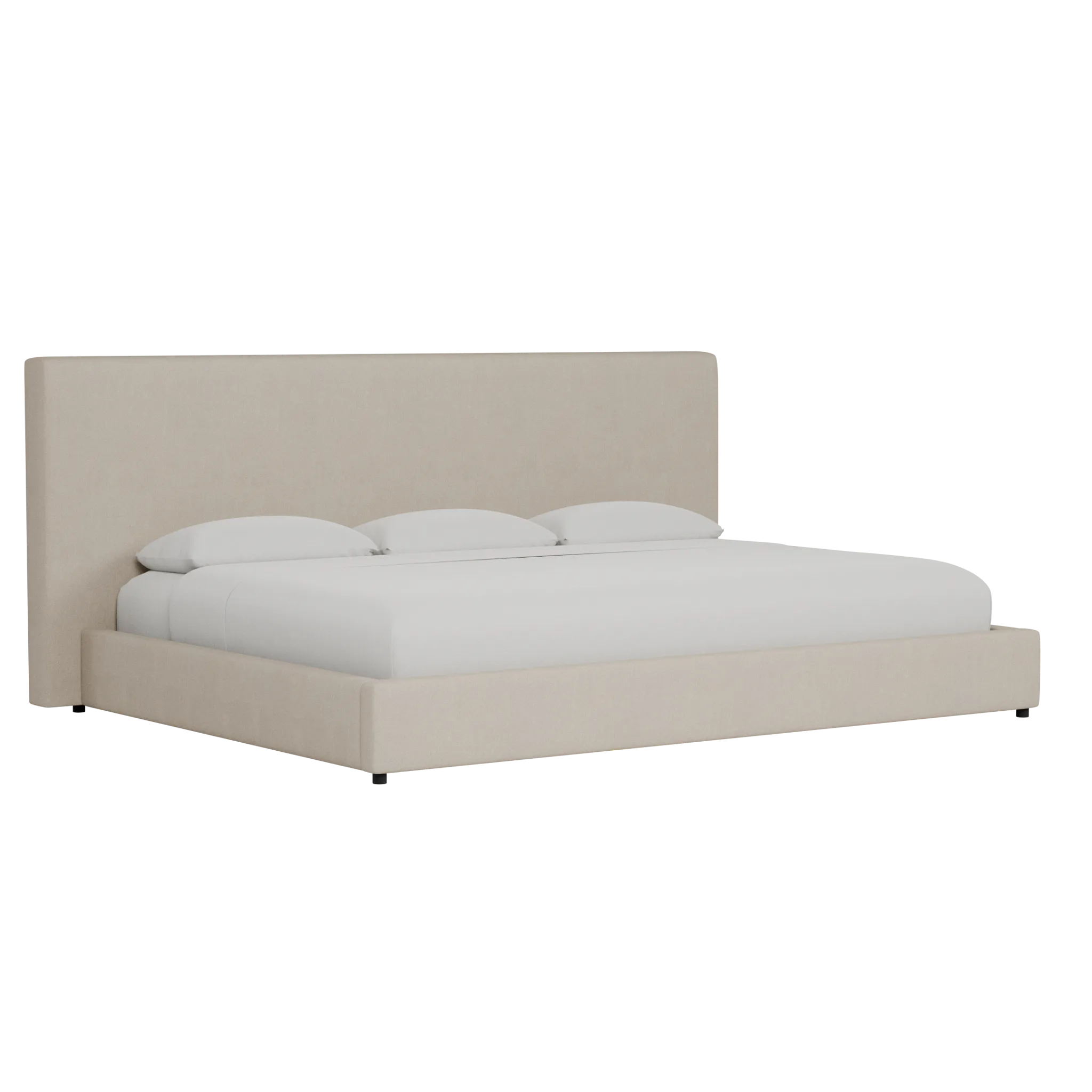 Grayton Peyton Beige 54" Upholstered Platform Bed
