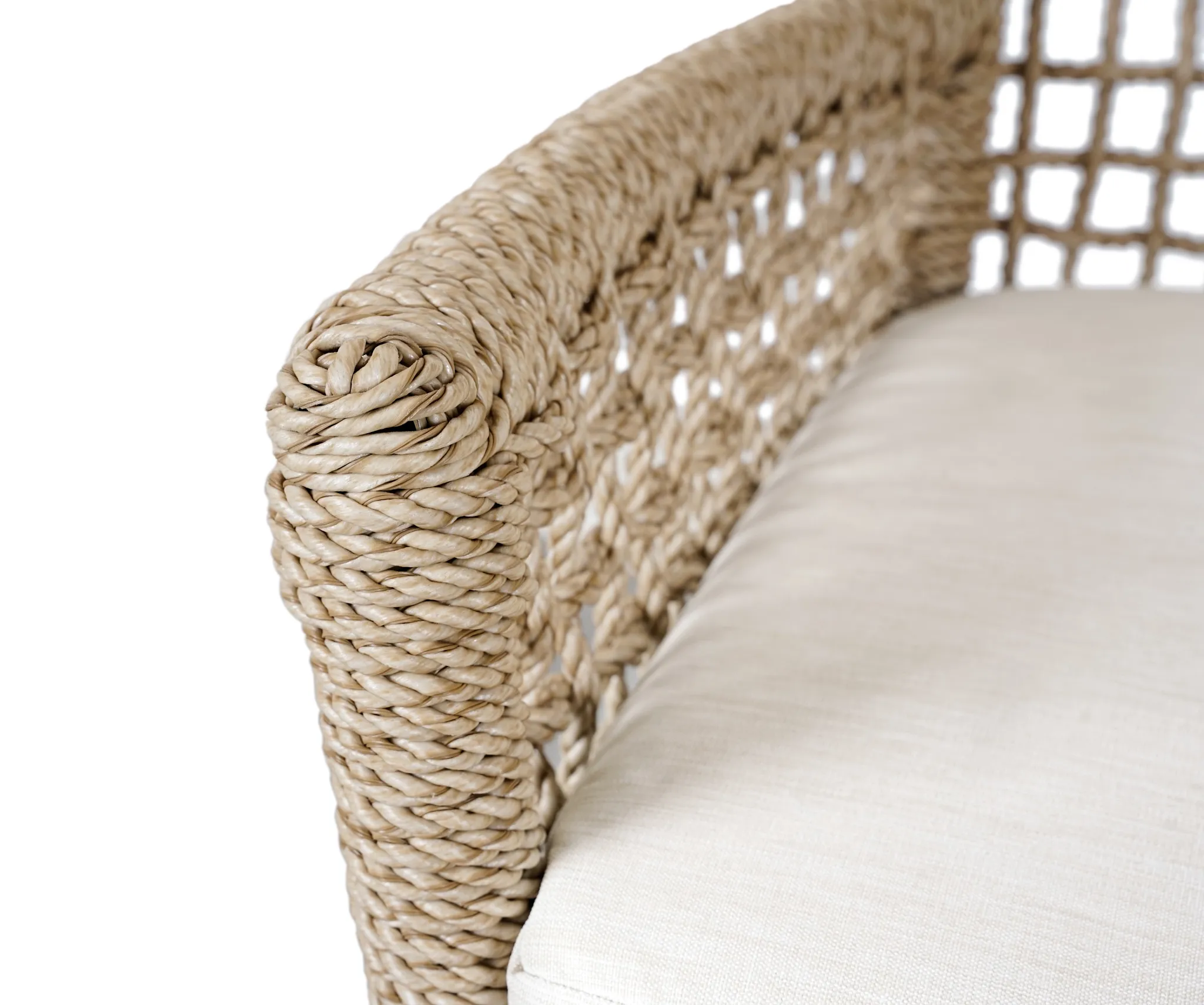 Ryan Light Beige Woven 24" Barstool