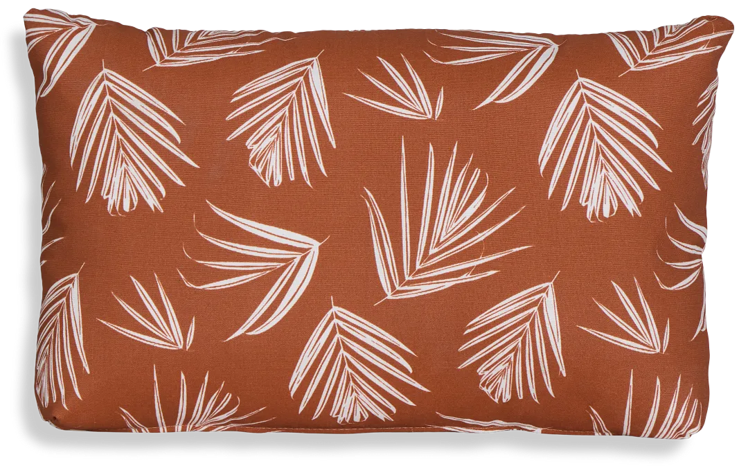 Shade Dark Orange Lumbar Indoor/outdoor Accent Pillow