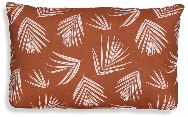 Shade Dark Orange Lumbar Indoor/outdoor Accent Pillow