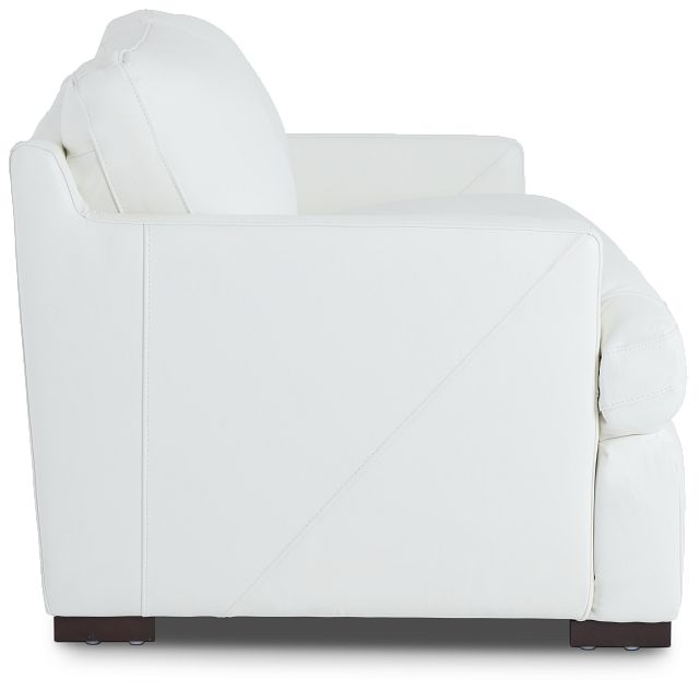 Amari White Leather Loveseat