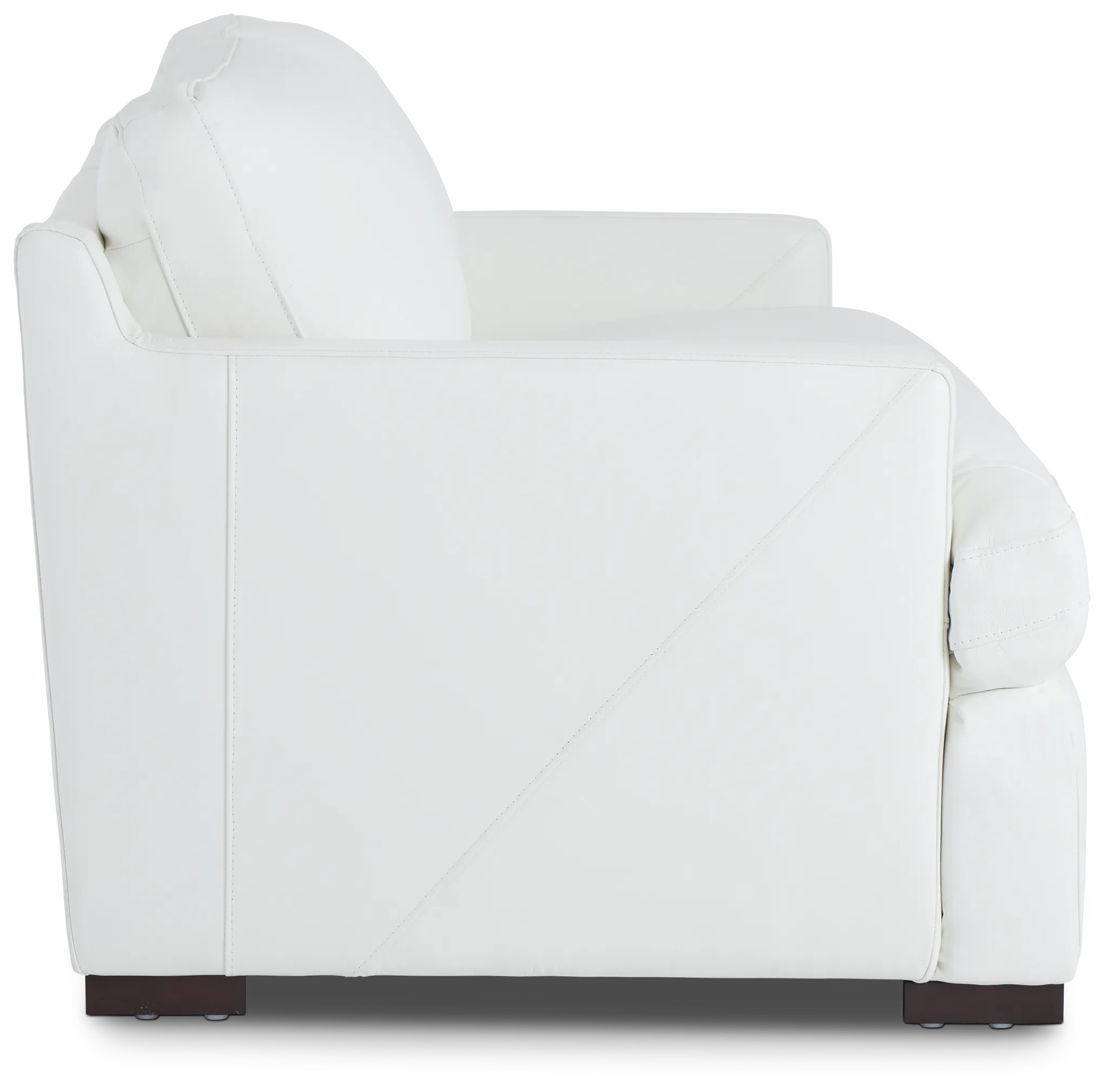 Amari White Leather Loveseat