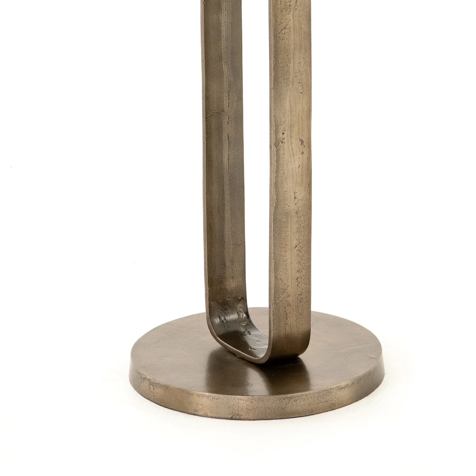 Four Hands Deem Brass Round End Table