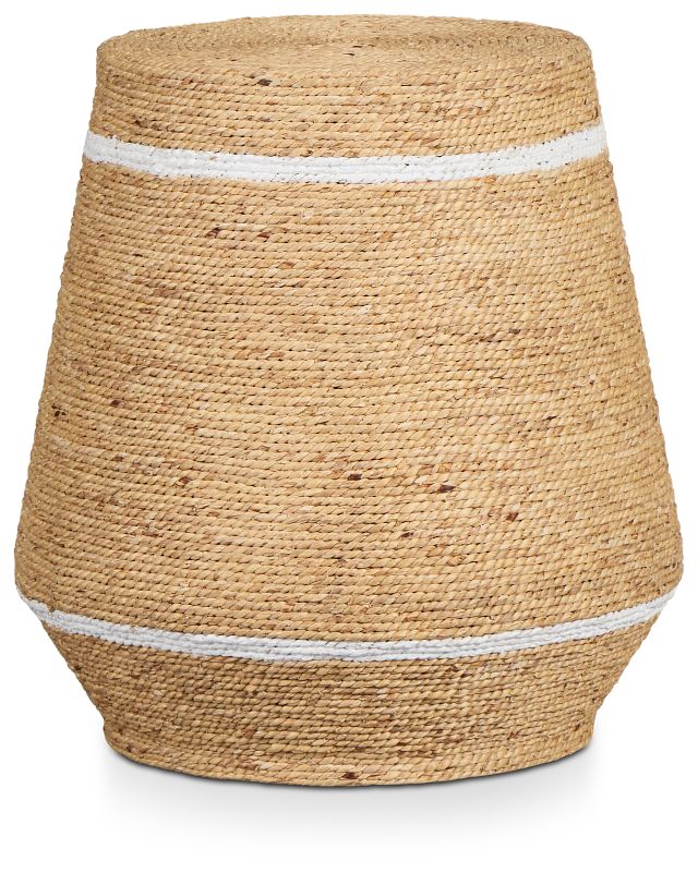 Roxy Light Tone Woven Accent Table