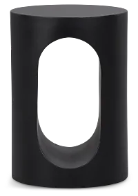 Kylani Black Round End Table