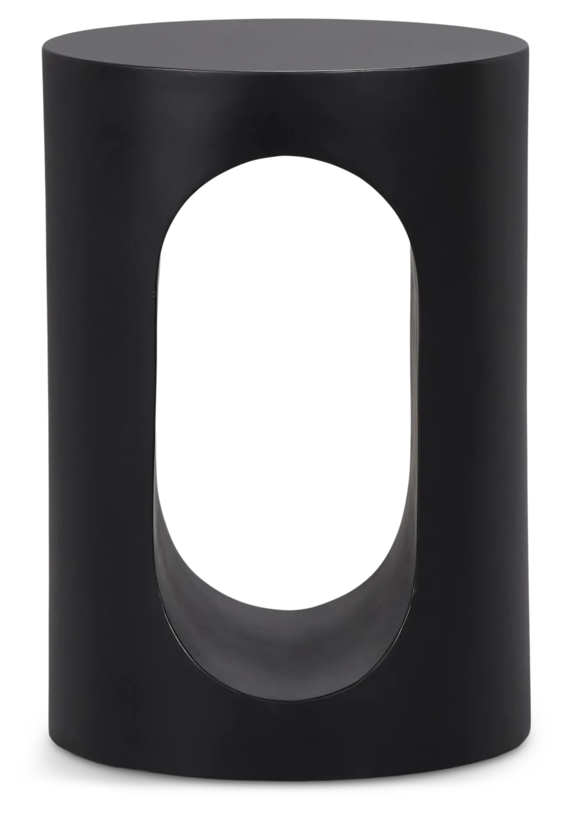 Kylani Black Round End Table