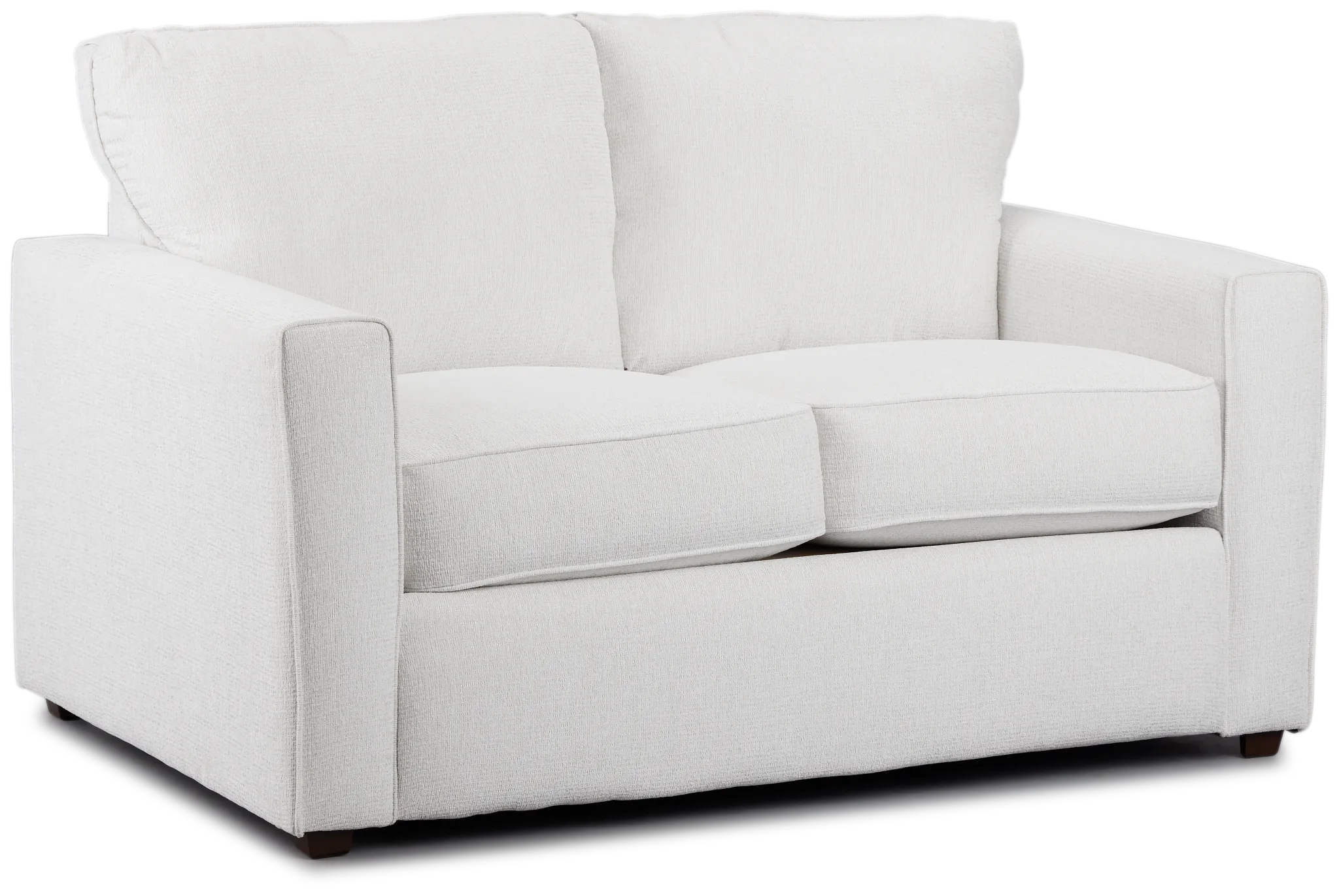 Avalon White Fabric Loveseat