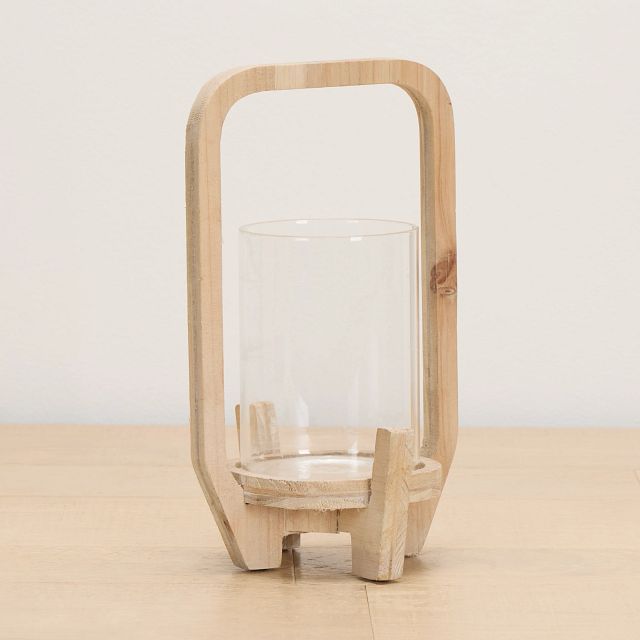 Lenora Beige Small Candle Holder