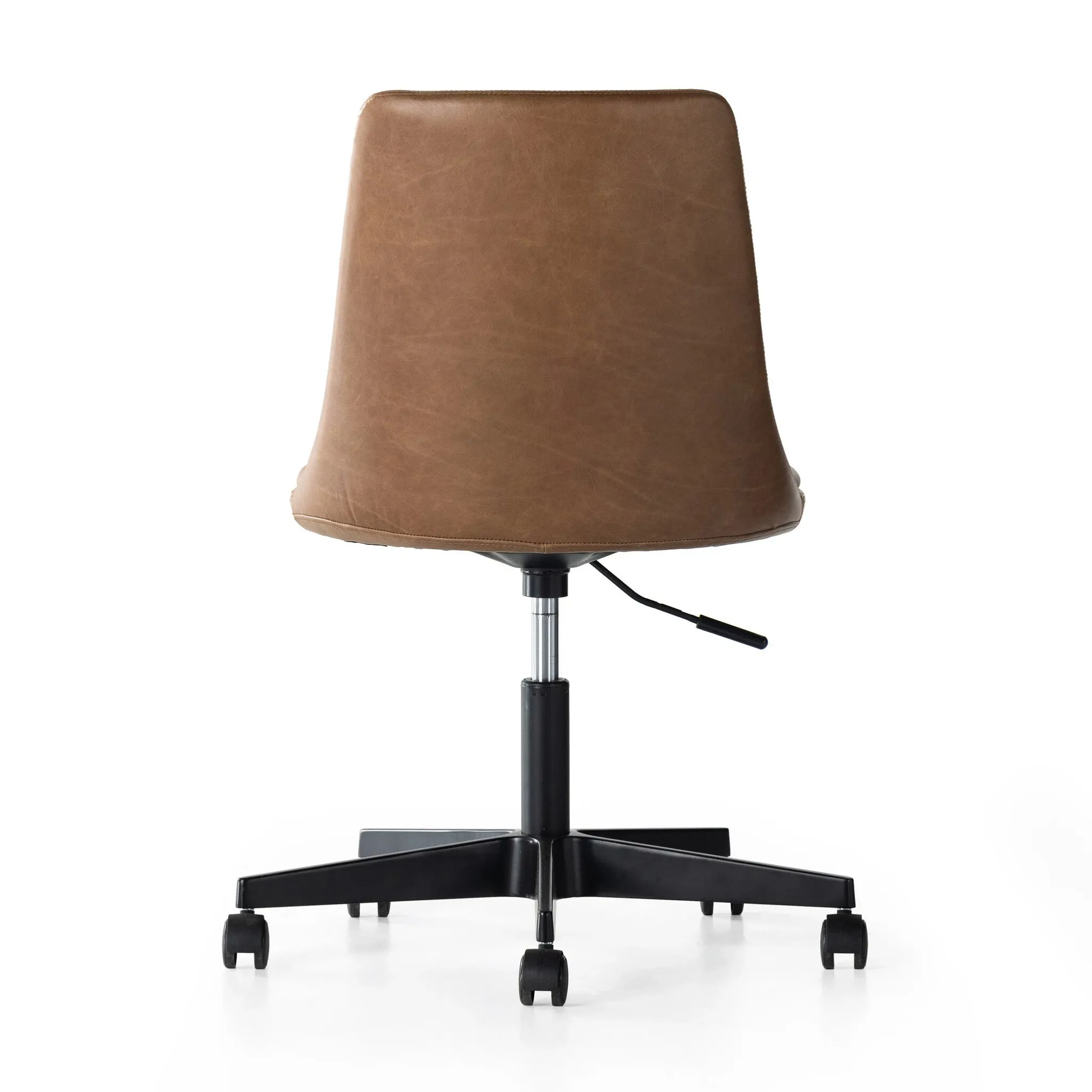 Four Hands Lucco Brown Leather Upholstered Desk Chair