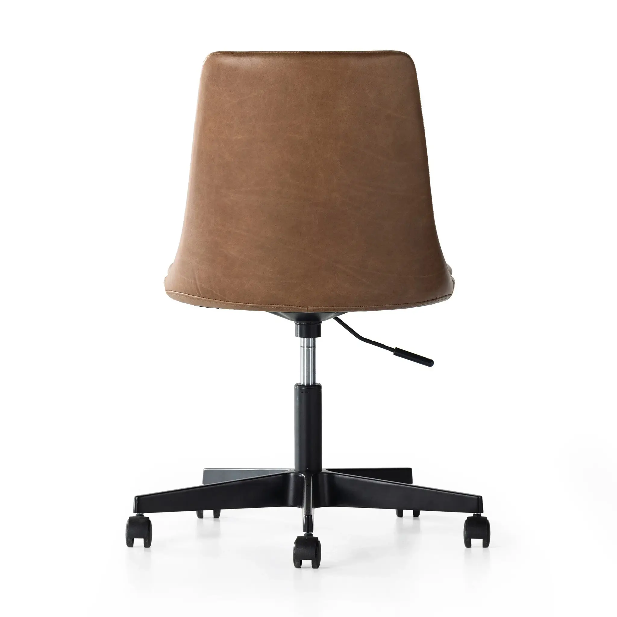 Four Hands Lucco Brown Leather Upholstered Desk Chair Four Hands Lucco Brown Leather Upholstered Desk Chair