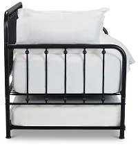 Rory Black Metal Trundle Daybed
