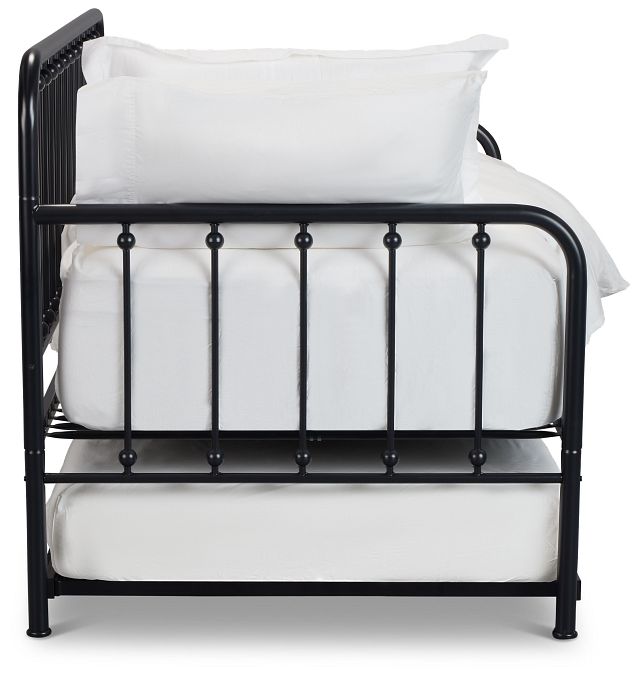 Rory Black Metal Trundle Daybed (3)