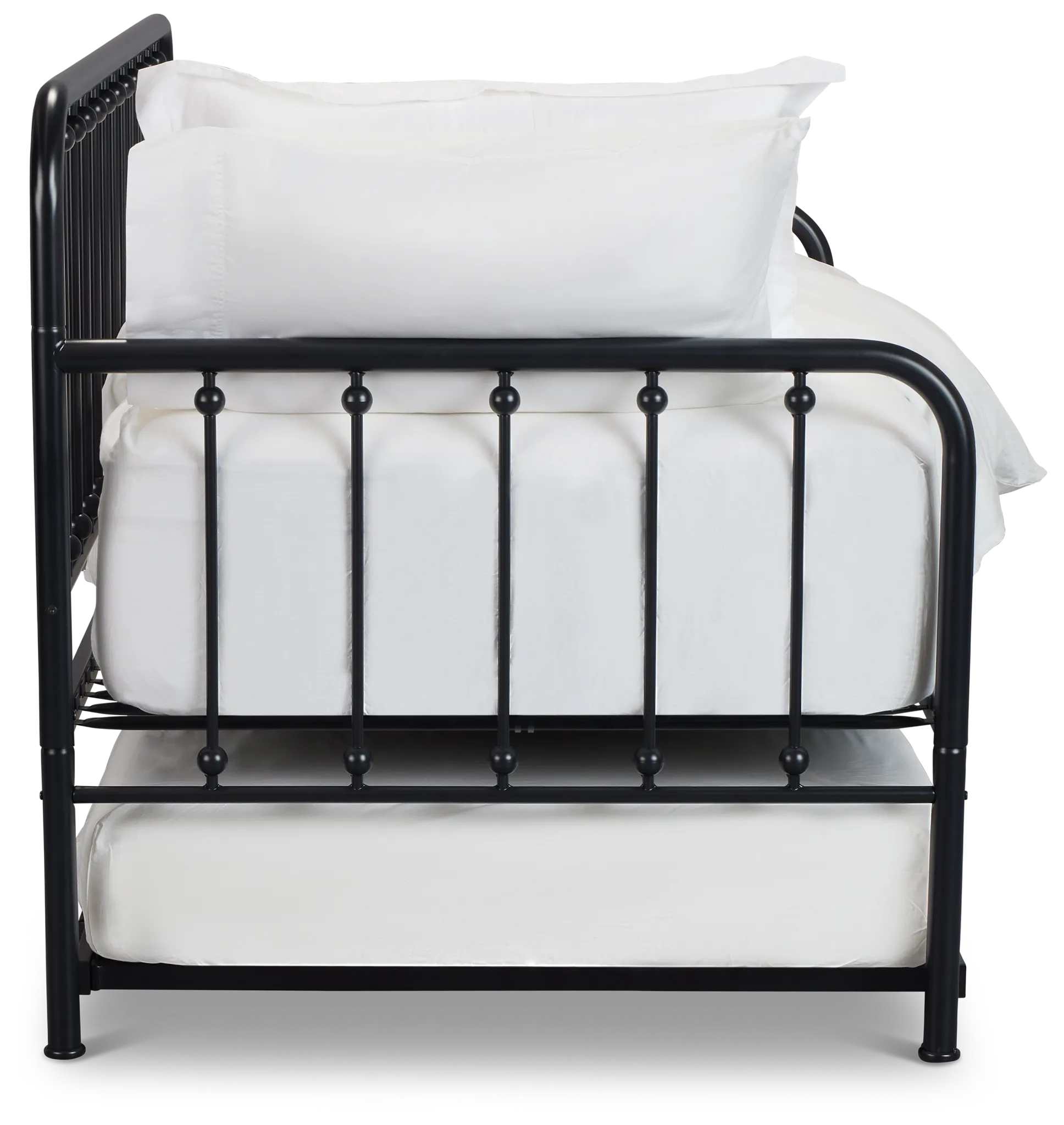Rory Black Metal Trundle Daybed