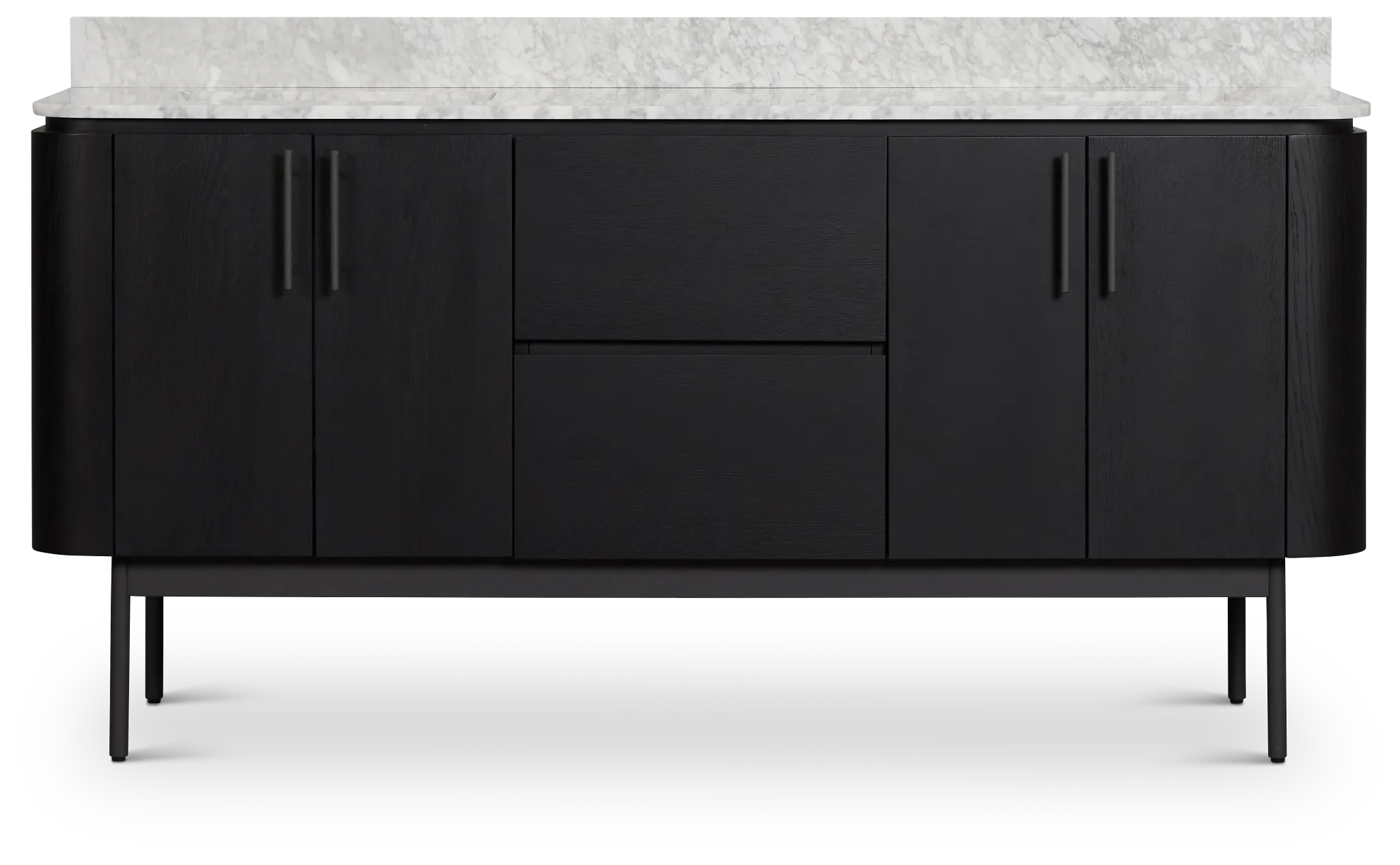 Nomad Black 72" Double Bathroom Vanity